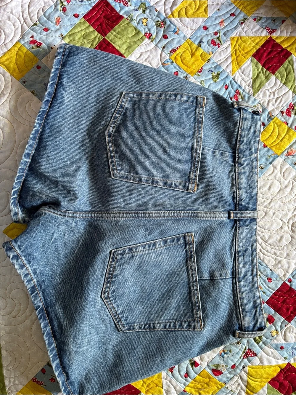 ZARA Light Blue Denim Wrap Skort with Button Detail SMALL - Picture 2 of 2
